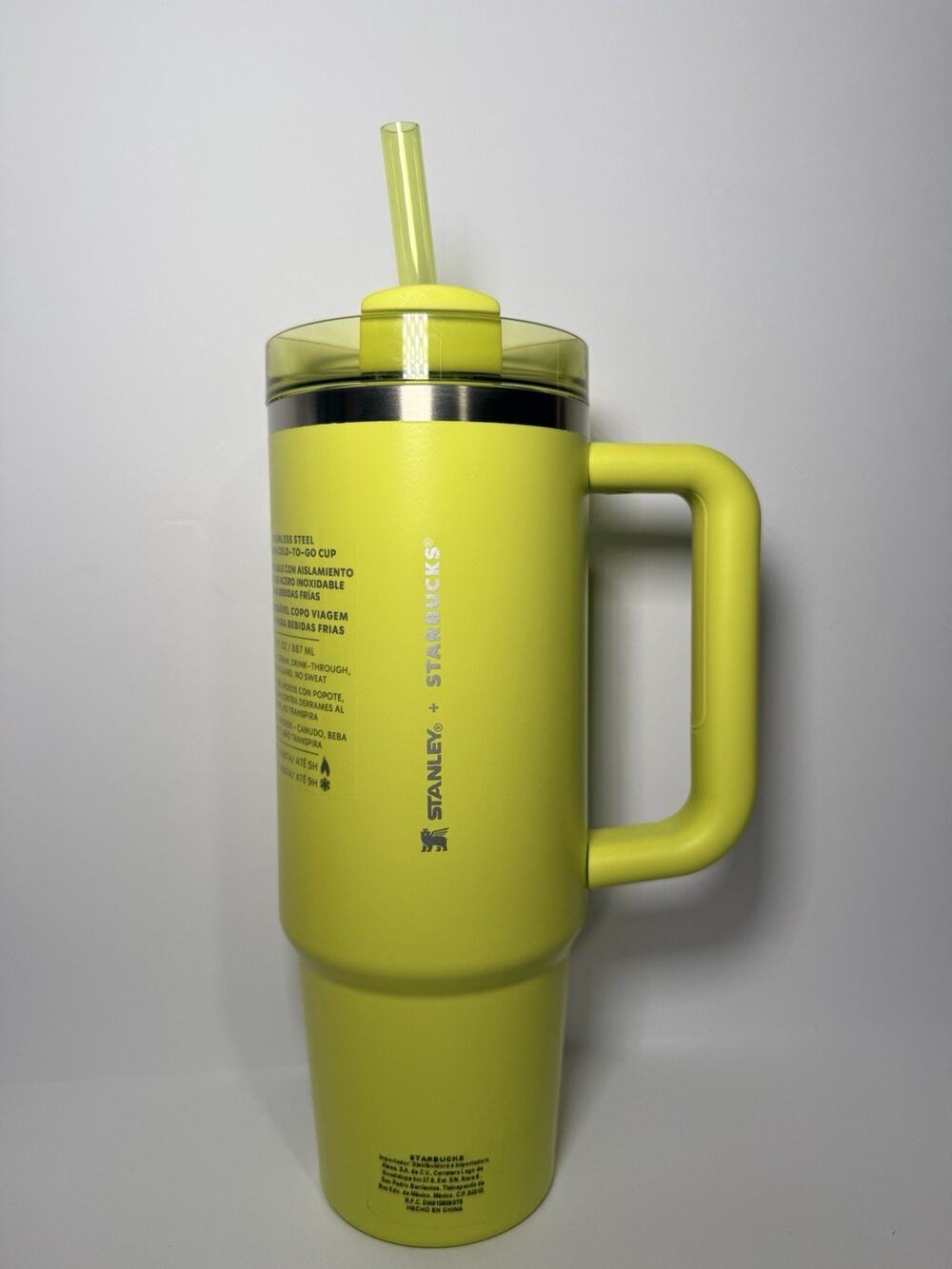 Stanley x Starbucks Mexico LEMONGRASS YELLOW GREEN 30oz Quencher Tumbler BNWT